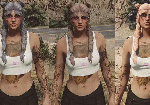Double Braids With Buns Hairstyle for MP Female 1.0
