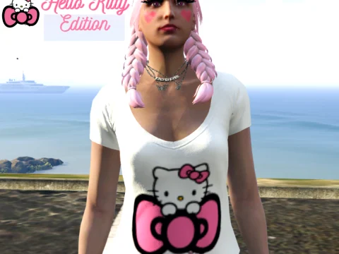 Hello Kitty Tshirt Retexture for MP Female 1.0