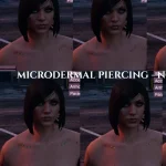 Microdermal Piercing MP FEMALE 4 Models - 8 texture