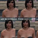 Microdermal Piercing MP FEMALE 4 Models - 8 texture