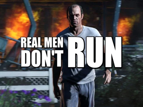 Real Men Don't Run (but walk while shooting) 0.1