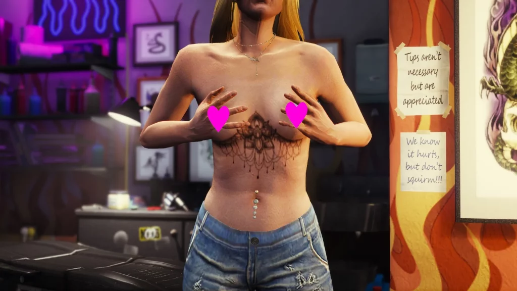 Sternum tattoo for MP Female 1.1