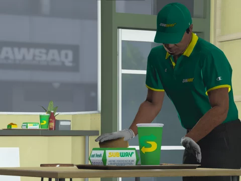 Subway Restaurant Uniform Pack 1.0