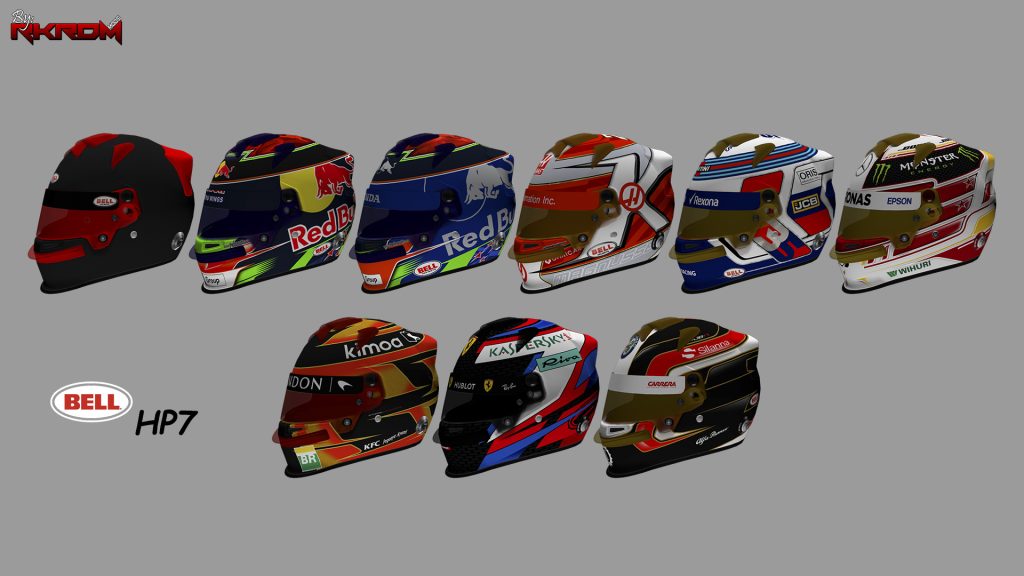 Bell HP7 - Formula 1 Helmets Pack