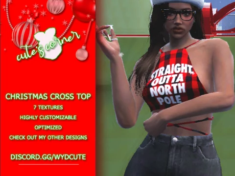 Christmas Cross Top for MP Female 1.0
