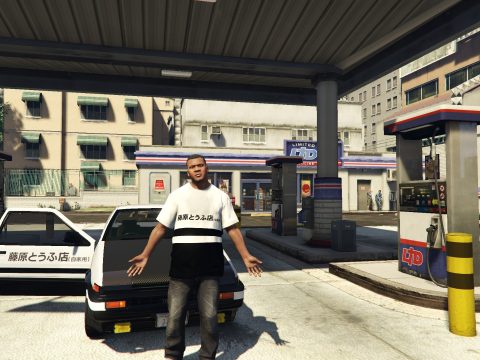 Franklin Fujiwara Tofu Shop AE86 Initial D Shirt 1.0