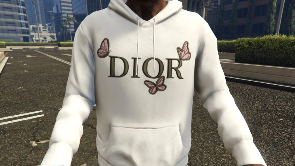 Dior & Givenchy White Hoodie for Franklin V1.0