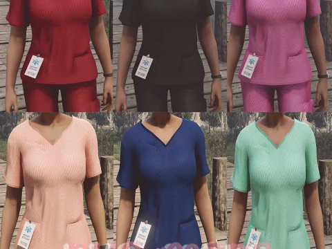 Hospital Scrubs for MP Female 1.0