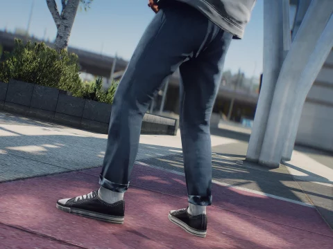 Rolled Up Jeans For MP Male 1.1