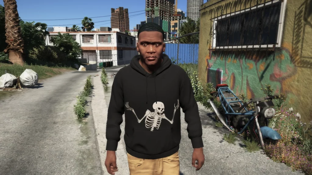 Skull Black Hoodie for Franklin 1.0 