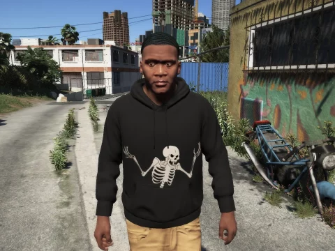 Skull Black Hoodie for Franklin 1.0