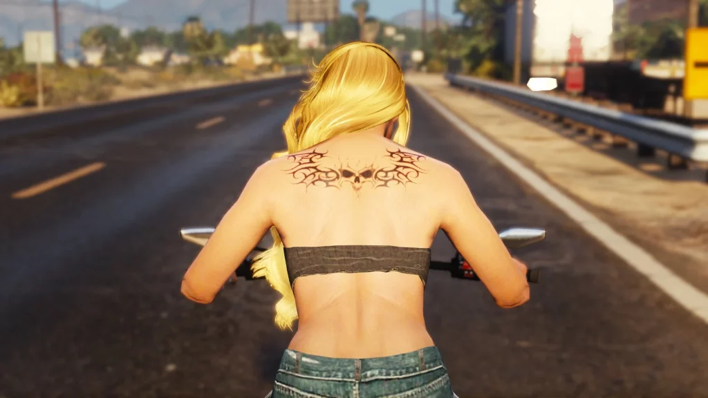 Upperback Tattoo Tribal Skull for MP Female 1.0 