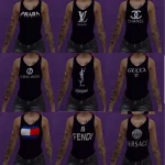 Designer logo Top for female retextured 1.0