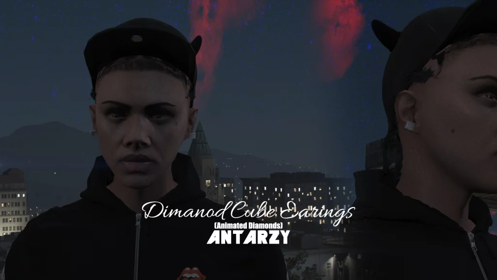 Diamond Cube Earrings for MP Male 1.0