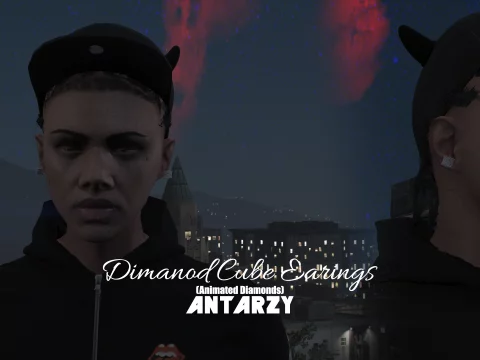 Diamond Cube Earrings for MP Male 1.0