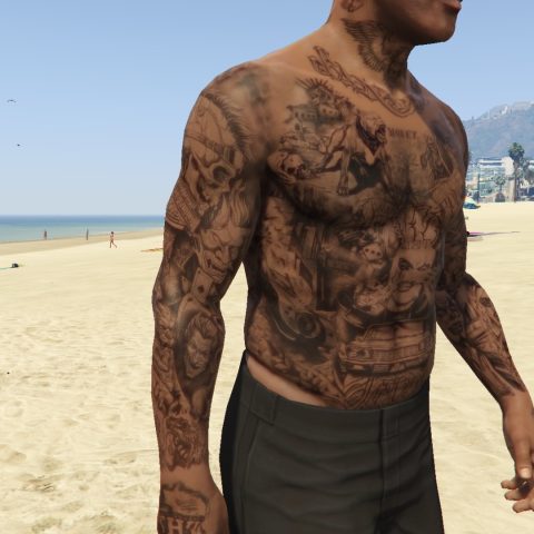 Upper Body Tattoo Replacements for MP Male - [SP / FiveM] 1.0.1 – GTA 5 mod