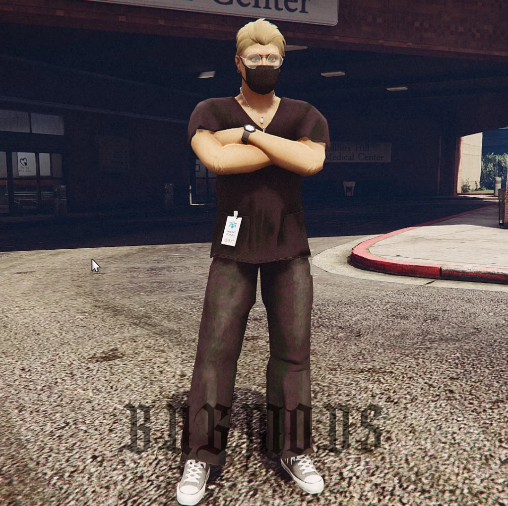 Male Hospital Scrubs for MP Male 1.0