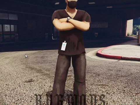 Male Hospital Scrubs for MP Male 1.0