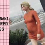 Pregnant Shirred Dress for MP Female 1.0