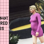 Pregnant Shirred Dress for MP Female 1.0