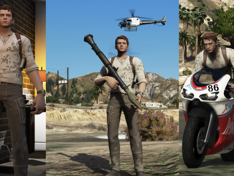 Nathan Drake Tom Holland [Add-On Ped / FiveM]