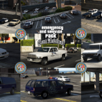 1990s San Andreas Emergency And Service Vehicles pack [ Add-on | Non-els | Lods ] 1.0