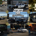 1990s San Andreas Emergency And Service Vehicles pack [ Add-on | Non-els | Lods ] 1.0