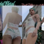 Bridal floral - plant-pattern on white lingerie 1.0