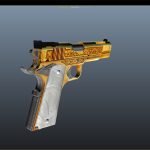 Double-Tone Golden Engraved 1911 Springfield Texture Mod 1.1