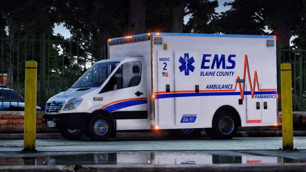 Freightliner Sprinter Los Santos/Blaine County Ambulance [Replace | ELS | LODs] 1.1