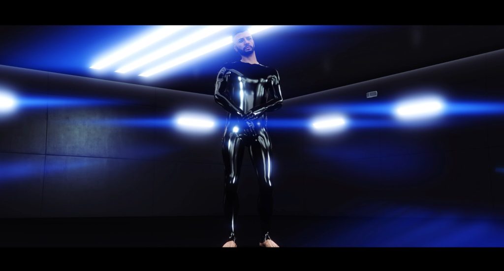Mp Male Latex Cat Suit Ultra Reflective