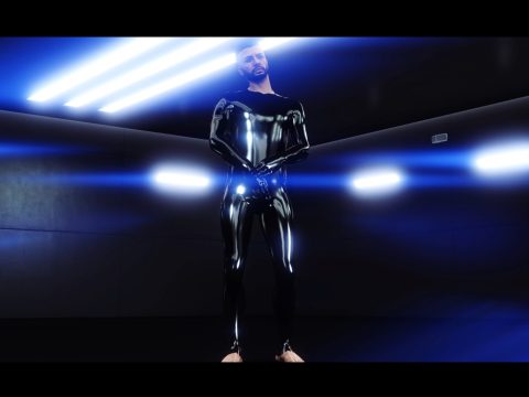 Mp Male Latex Cat Suit Ultra Reflective