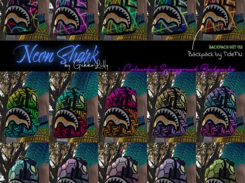 Neon Shark - Backpacks for Male & Female MP 1.0
