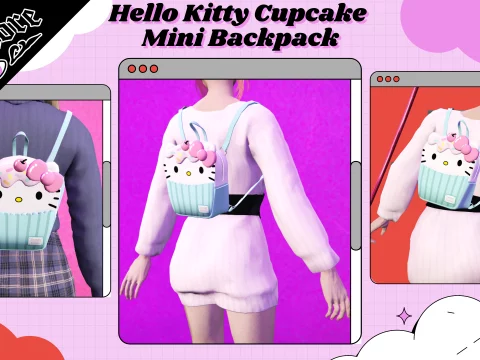 Sanrio Hello Kitty Cupcake Mini Backpack For MP Female 1.1