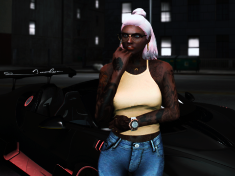 Short hair with bun for MP Female 1.0