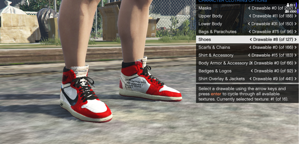 "Off-white" Texutre for 1985 Jordan 1s for MP Male 1.0