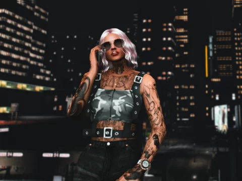 Buckle crop top for MP Female