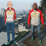 Hoodie OPPAI (One Punch Man, Saitama) for Franklin, Trevor or Michael. [2K] 1.0