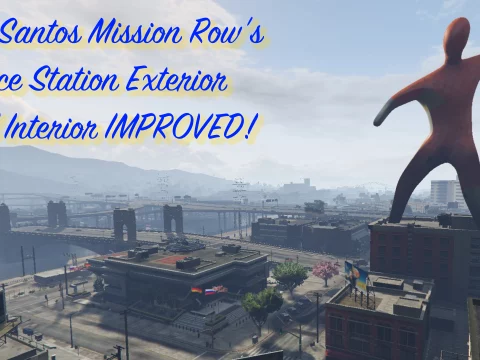 Los Santos Mission Row Police Station Ambient Props, Peds and Vehicles! 1.0