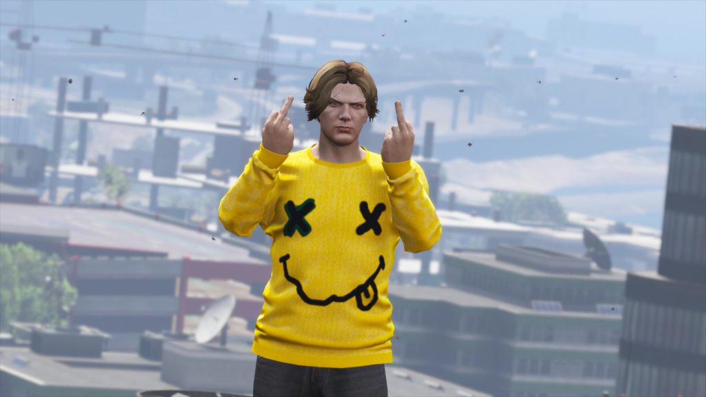 NYC Yellow Happy Dose Smiley Sweater (The Kid LAROI) 1.0