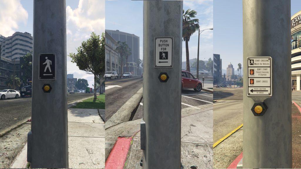 Real Pedestrian Pushbutton Plate 1.0