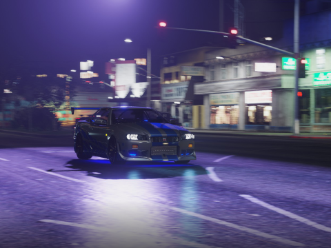 Realistic Police Helicopter Searchlight for NVE