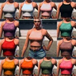 Ribbed Crop Top for MP Female 1.0