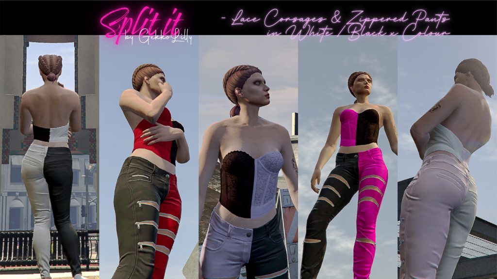Split it - lace corsages & zipper pants for MP female 1.0
