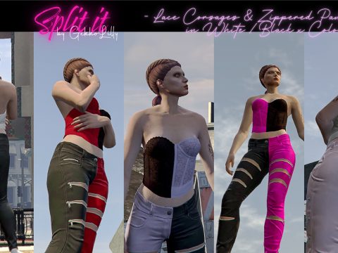 Split it - lace corsages & zipper pants for MP female 1.0