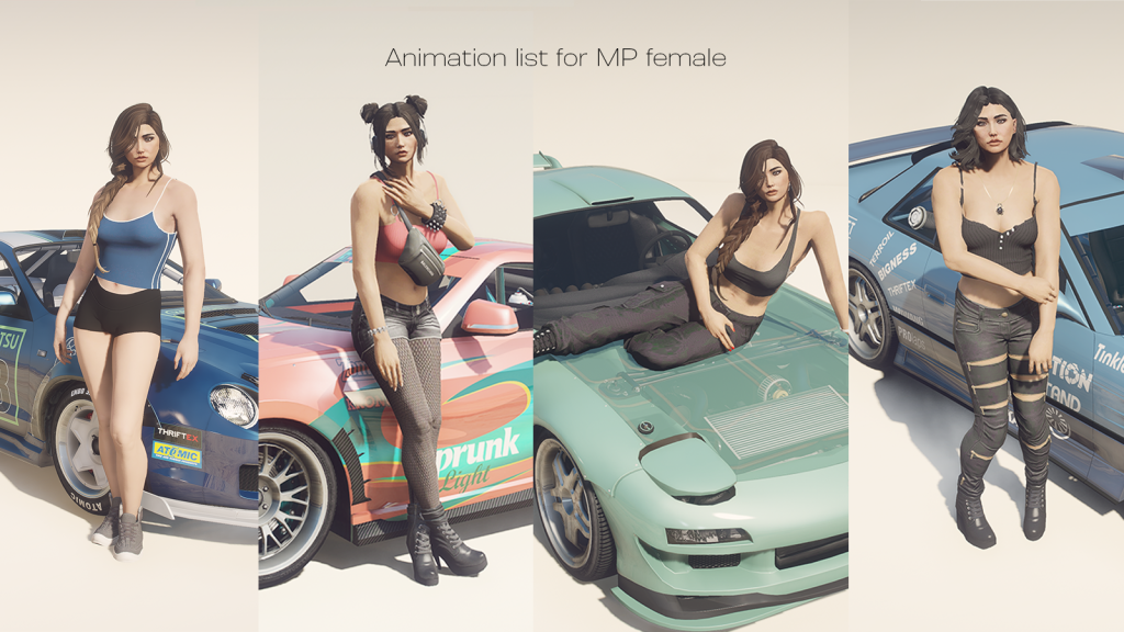 Ultimate Animation List MP Female for Photography (Menyoo) 1.0