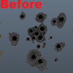 Weapon bullets hole and hand weapon damage 1.1