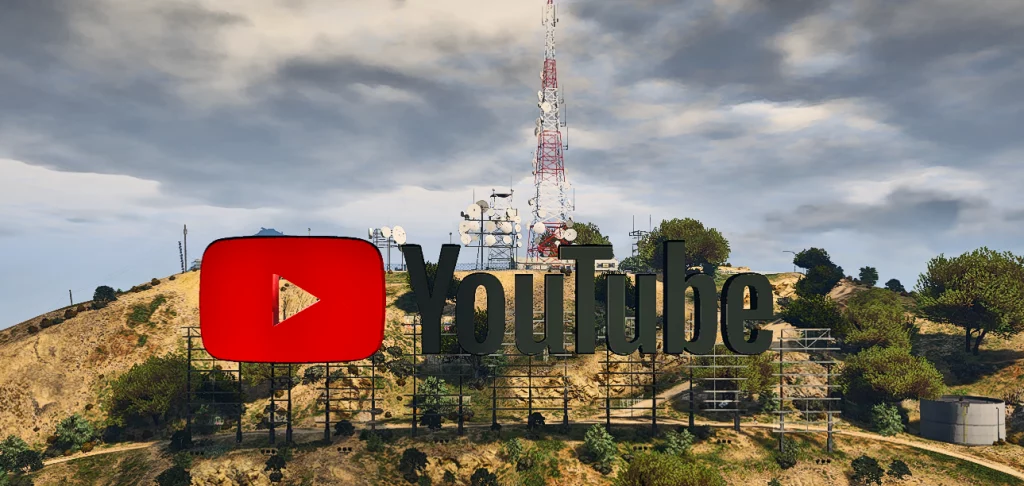 Youtube Logo Vinewood Sign [Add-On] 1.0