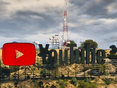 Youtube Logo Vinewood Sign [Add-On] 1.0