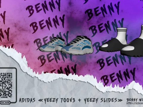 Adidas Yeezy Boost 700 v3 + Yeezy Slides for MP Male v 1.0